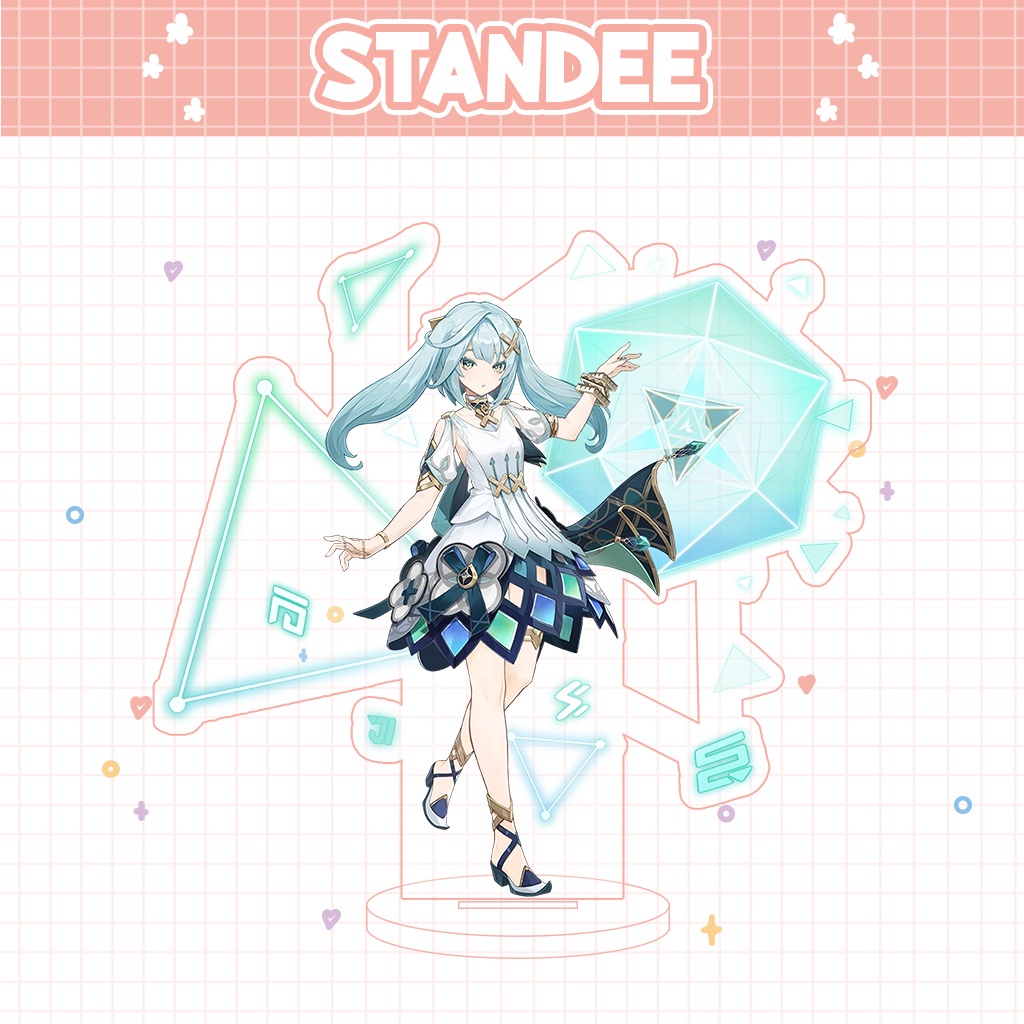 Móc khóa mô hình standee đứng để bàn Faruzan Genshin Impact Lada anime đáng yêu chibi trang trí quà tặng