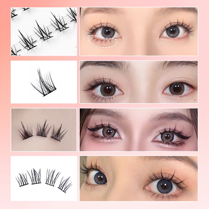 FEPO Lông Mi Giả 10 Hàng Có Keo Dày Và Cong Tự Nhiên Dành Cho Người Mới Bắt Đầu 4-13mm