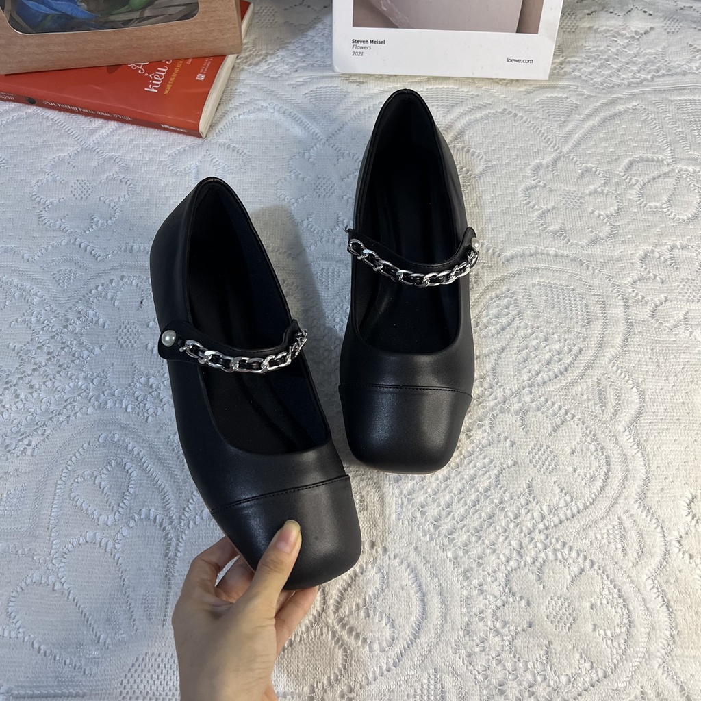 Giày búp bê bigsize mũi vuông tiểu thư bệt size 40-44