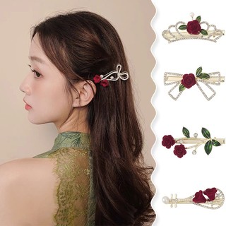 Haimeikang mới kẹp tóc mỏ vịt đính đá nhân tạo thời trang