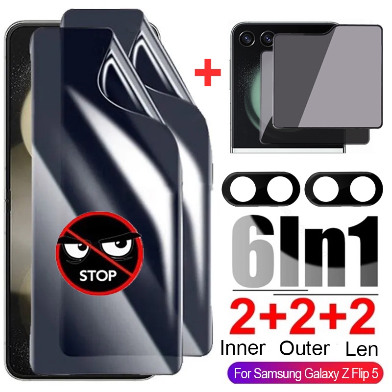 Set 2 Kính Cường Lực Bảo Vệ Màn Hình Chống Nhìn Trộm Cho samsung galaxy z flip 5 z Padp5 5g