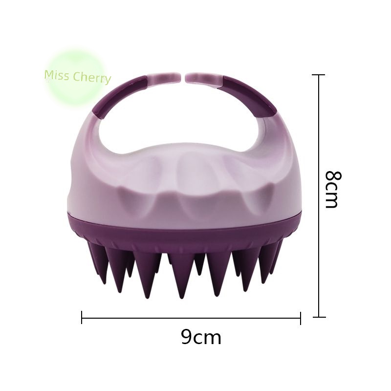 Bàn Chải Gội Đầu Mát Xa Da Đầu Bằng Silicon Mềm Hình Tròn Cầm Tay heyuanlong444
