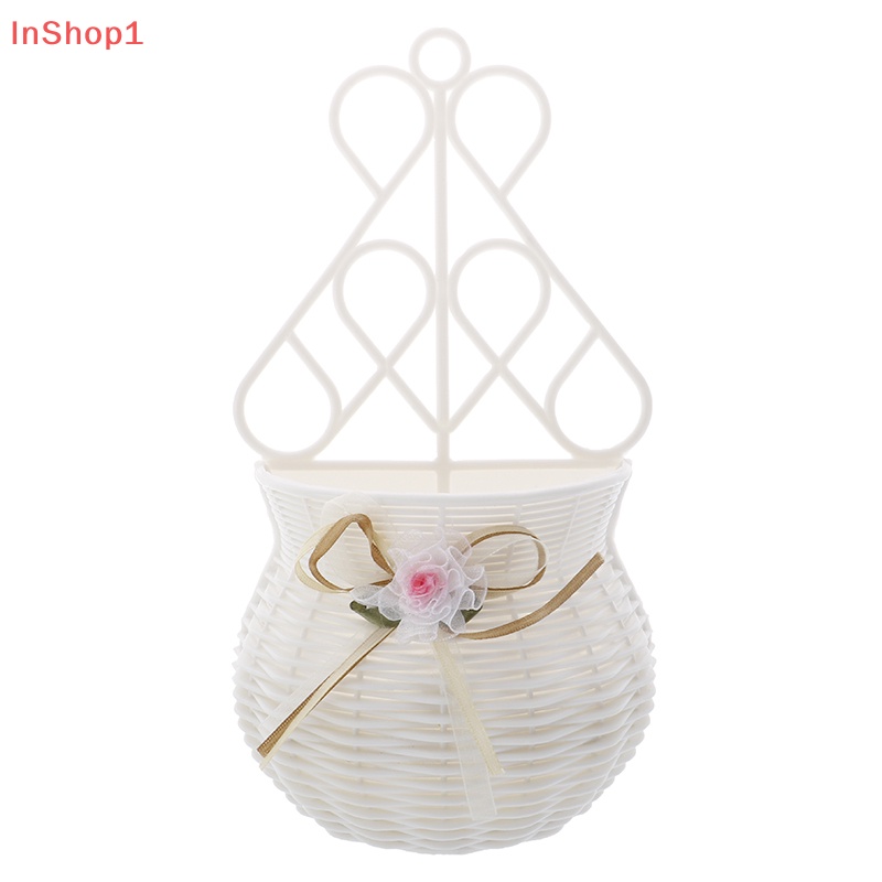 Giỏ Hoa Treo Tường Bằng Mây Nhân Tạo Dùng Để Trang Trí Vườn diy