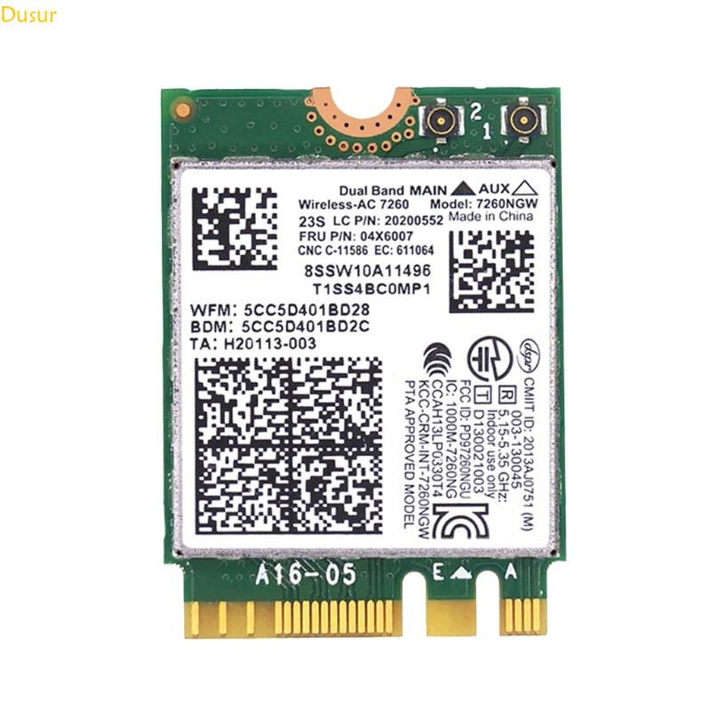Thẻ Không Dây dusur 7260ac 7260ngw 1200m Cho t440 x240 y40 y70 y50 bt4 0