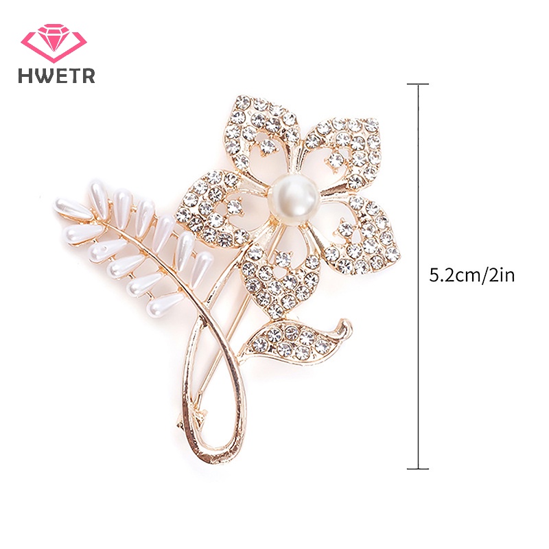 Ghim Cài Áo Hình Hoa Đính Ngọc Trai Nhân Tạo Thời Trang Mới