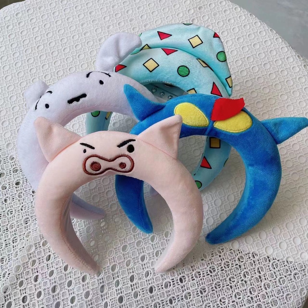 Băng Đô Cài Tóc / Rửa Mặt Họa Tiết shin-chan / Heo samurai Hoạt Hình Nhật Bản Dễ Thương