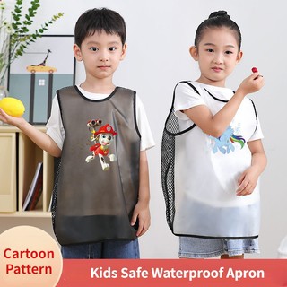 Tạp Dề Không Tay Chống Thấm Nước Chống Dầu Có Khóa Dán Tiện Lợi Dành Cho Bé
