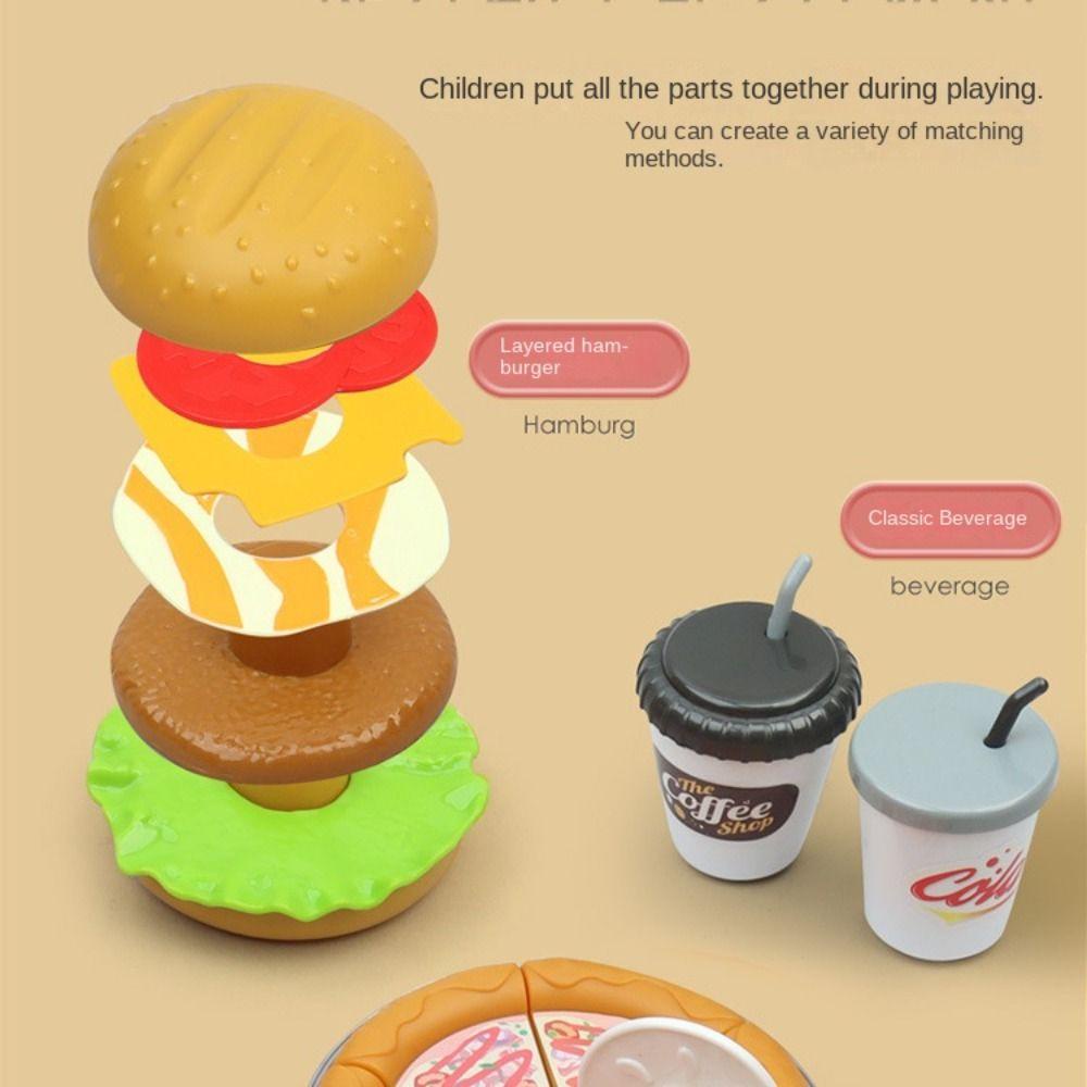 Mmluck Đồ Chơi Mô Phỏng Thức Ăn Chiên Khoai Tây Chiên / hamburger / hamburger Cho Trẻ Em