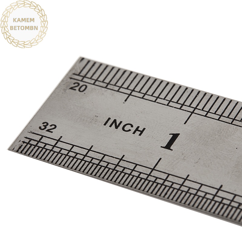 Kamembbn Thước Đo Hai Mặt 15-30cm Bằng Thép Không Gỉ vn