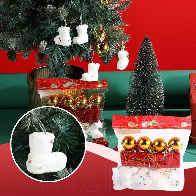 Set 12 Chiếc Tất Treo Trang Trí Giáng Sinh