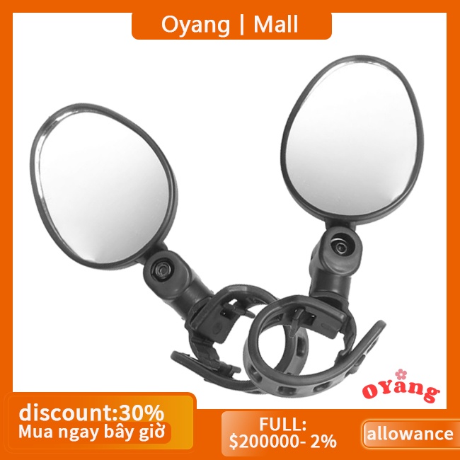 1 Cặp Gương Chiếu Hậu Hình oval Dành Cho Xe Đạp / scooter Điện