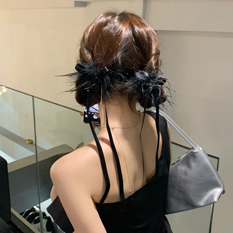 Kẹp Tóc Ruy Băng Dài y2k Hình Trái Tim Dễ Thương