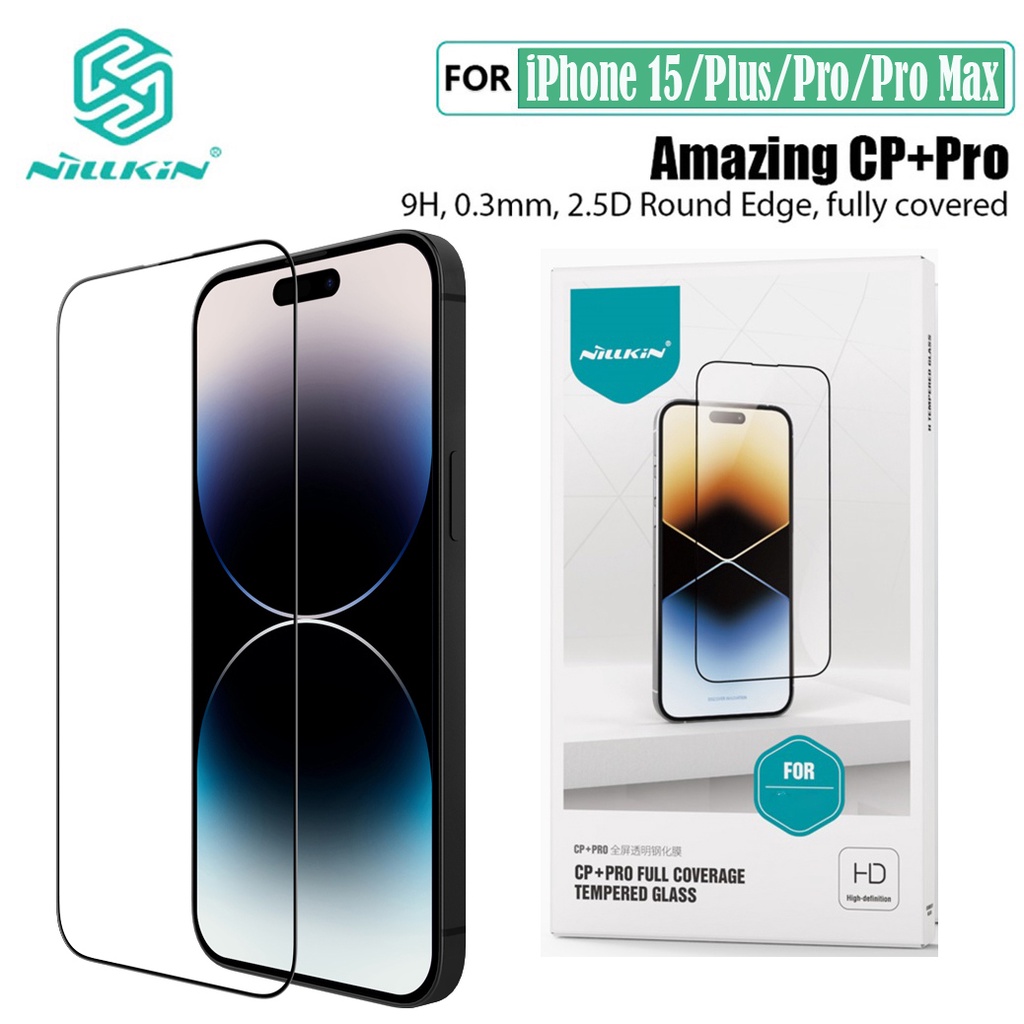 Kính Cường Lực Cho iPhone 15 Pro Max 16E 17E 14 13 12 11 Plus X Xs Phim Bảo Vệ Màn Hình Nillkin