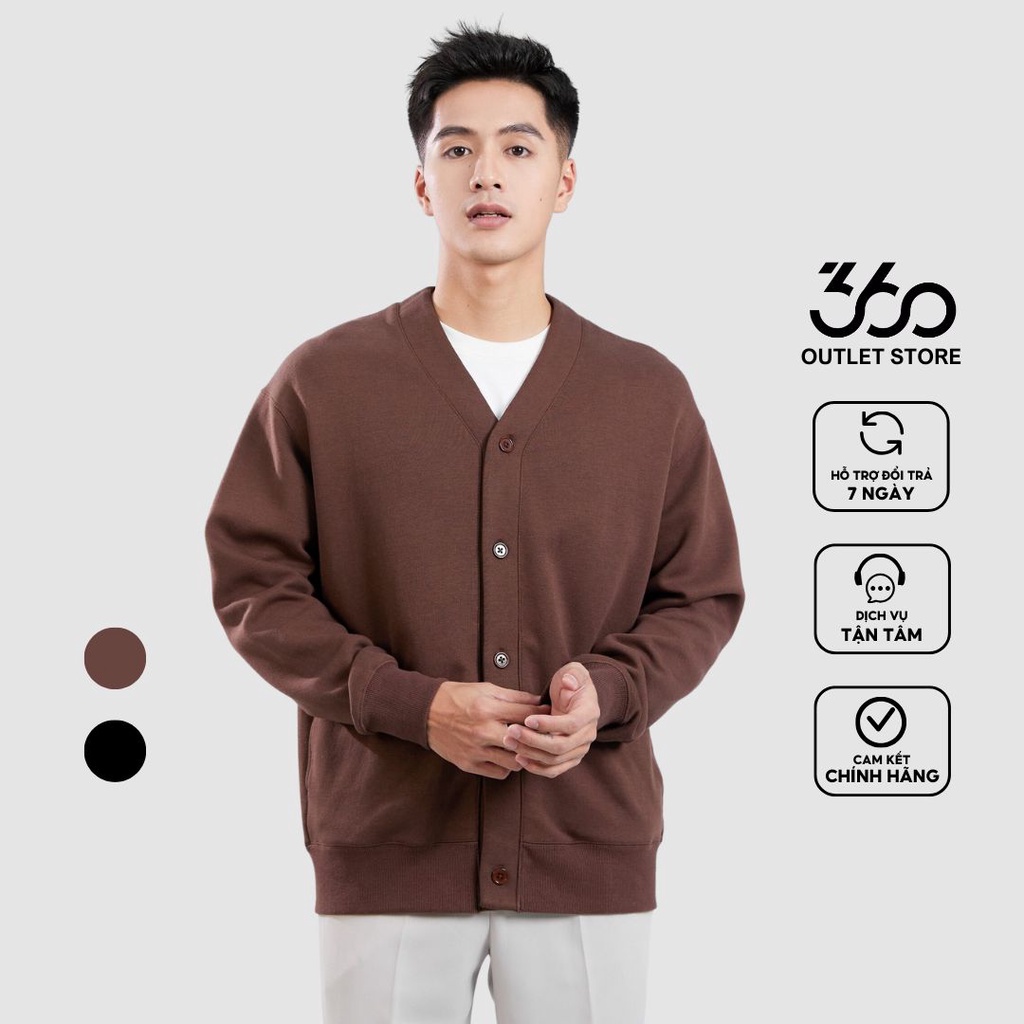 Áo cardigan nam form rộng thương hiệu 360 Boutique chất liệu cao cấp - CARTK401