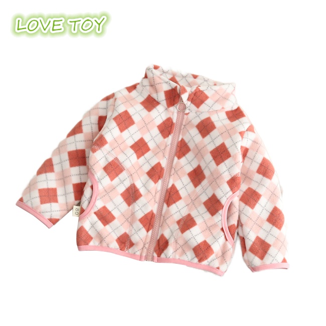 Nkodok Áo Khoác Tay Dài Cổ Đứng Có Khóa Kéo In Hình Dễ Thương Cho Bé Gái 1-5 Tuổi