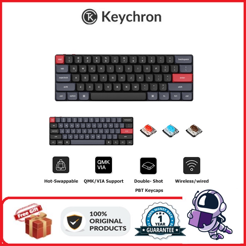 [in stock] Keychron K9 Pro QMK/VIA Wireless Custom Mechanical Keyboard