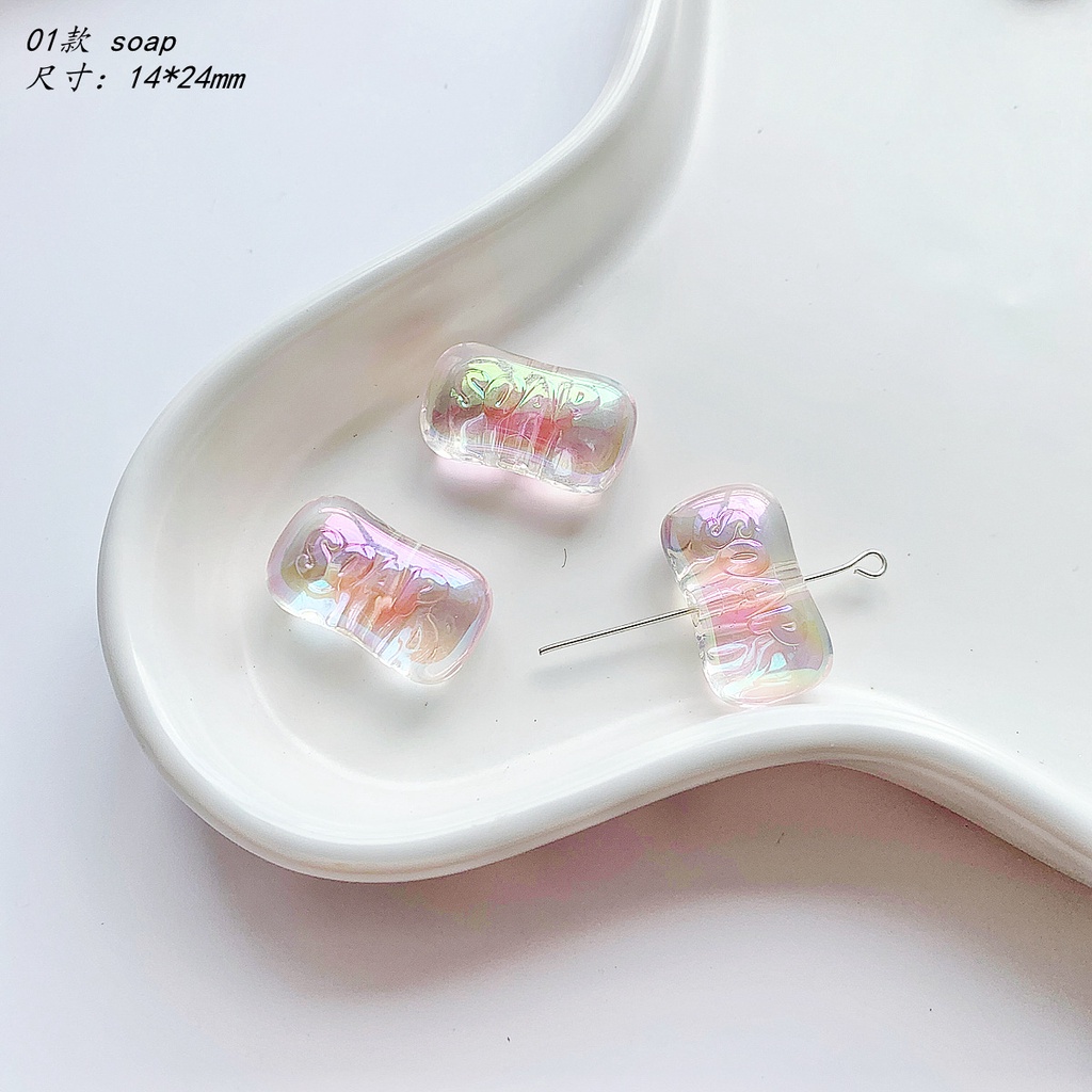 Bộ 5 Hạt Nhựa acrylic Dễ Thương Dùng Làm Đồ Thủ Công diy