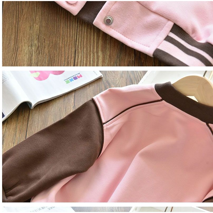 Áo Khoác Bóng Chày Phong Cách Công Chúa Hợp Thời Trang Cho Bé Gái 4-15 Tuổi