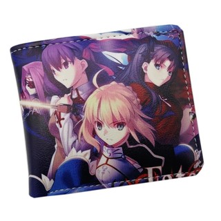 Ví Da pu Ngắn Đựng Thẻ In Hình anime fate stay night zero saber Đẹp Mắt