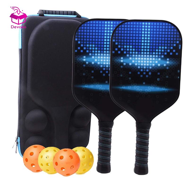 Bộ 2 Vợt Bóng pickleball Cao Cấp Kèm 4 Quả Bóng