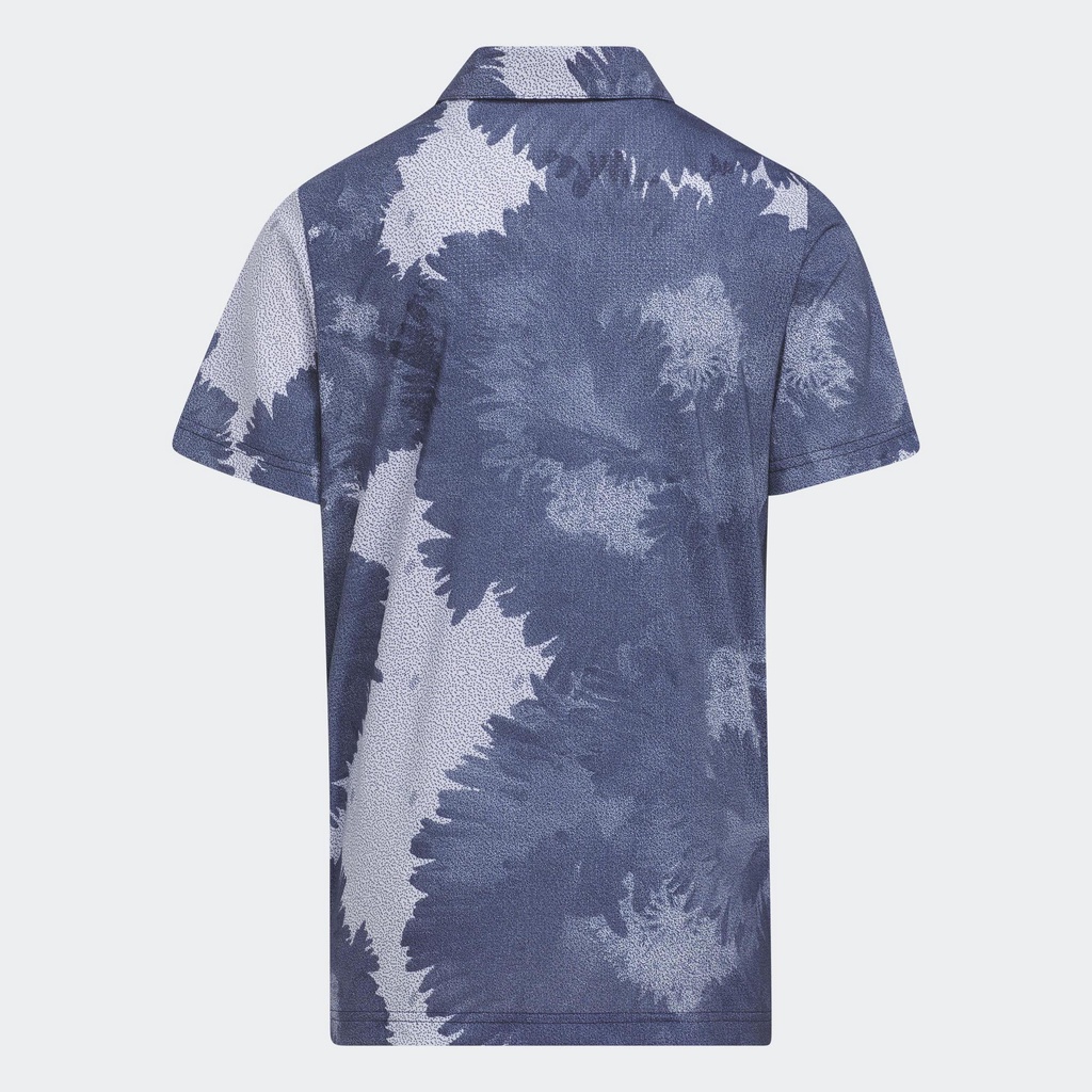 Adidas Đánh gôn Áo Polo Lưới In Hoa Trẻ em Màu xanh da trời HR5296