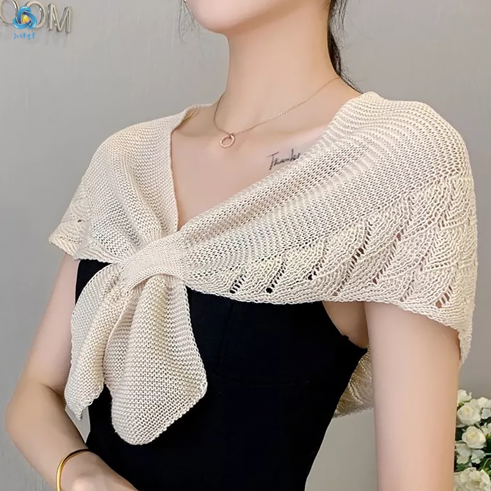 Khăn Choàng Cổ Đan Len Rỗng Mềm Mại Và Sang Trọng