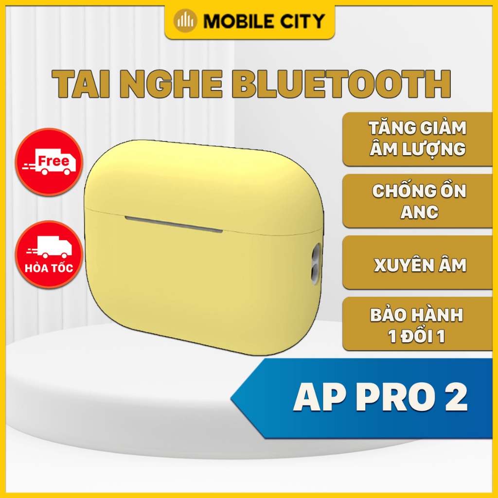 Tai Nghe Bluetooth A/P PRO 2  -  Bass căng, Treble cao, Pin trâu