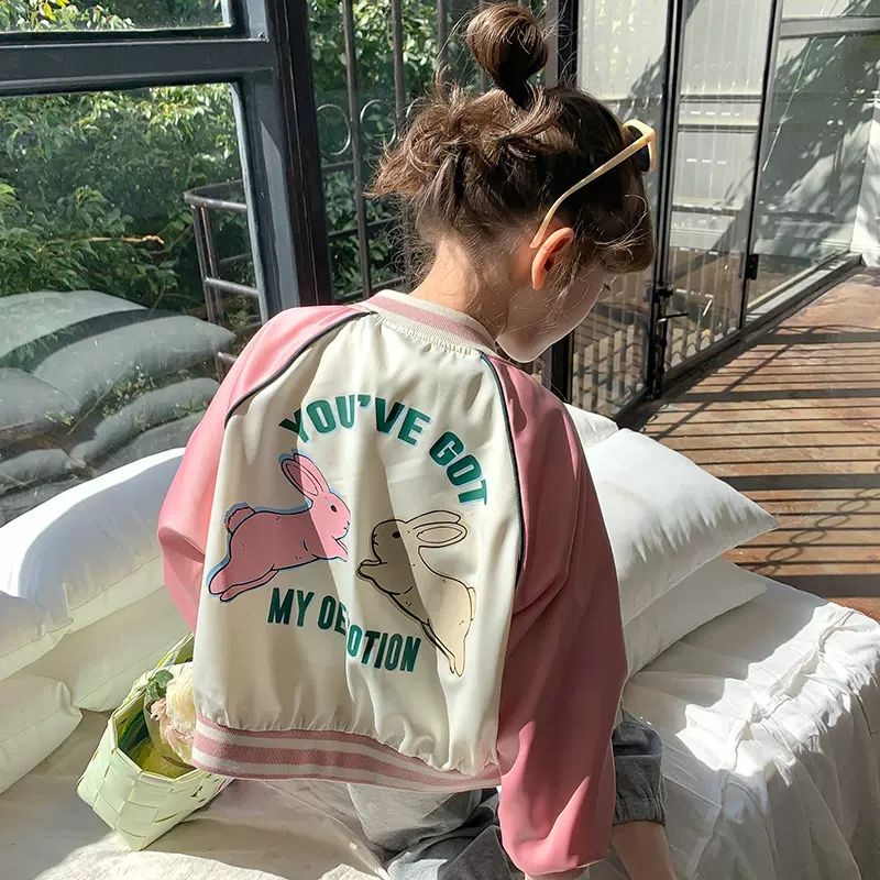 Áo Khoác Bóng Chày Thời Trang Mới 2023 Dành Cho Bé Gái