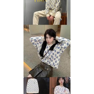 [CHÍNH HÃNG] Áo SWEATER MLB MONOGRAM BOSTON - BE - CODE: 3AMTM0231