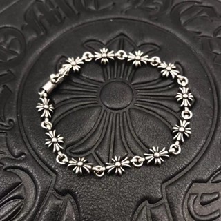 Chrome Hearts Vòng Tay Mạ Bạc 925 Hình Hoa / Trái Tim / Thánh Giá Phong Cách hip hop punk Cổ Điển Thời Trang Cho Nam Và Nữ