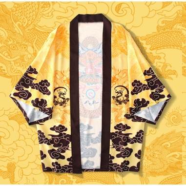 Áo Khoác kimono In Hình yukata harakuju Châu Á Cho Nam