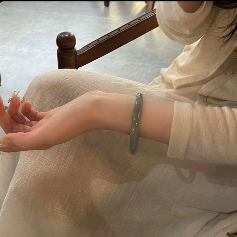 Mới Vòng Tay Phong Cách Trung Hoa Cổ Điển Cao Cấp Không Kim Loại Màu Xanh Lá Cây / Trà Xanh Phong Cách Trung Hoa Cho Bạn Gái