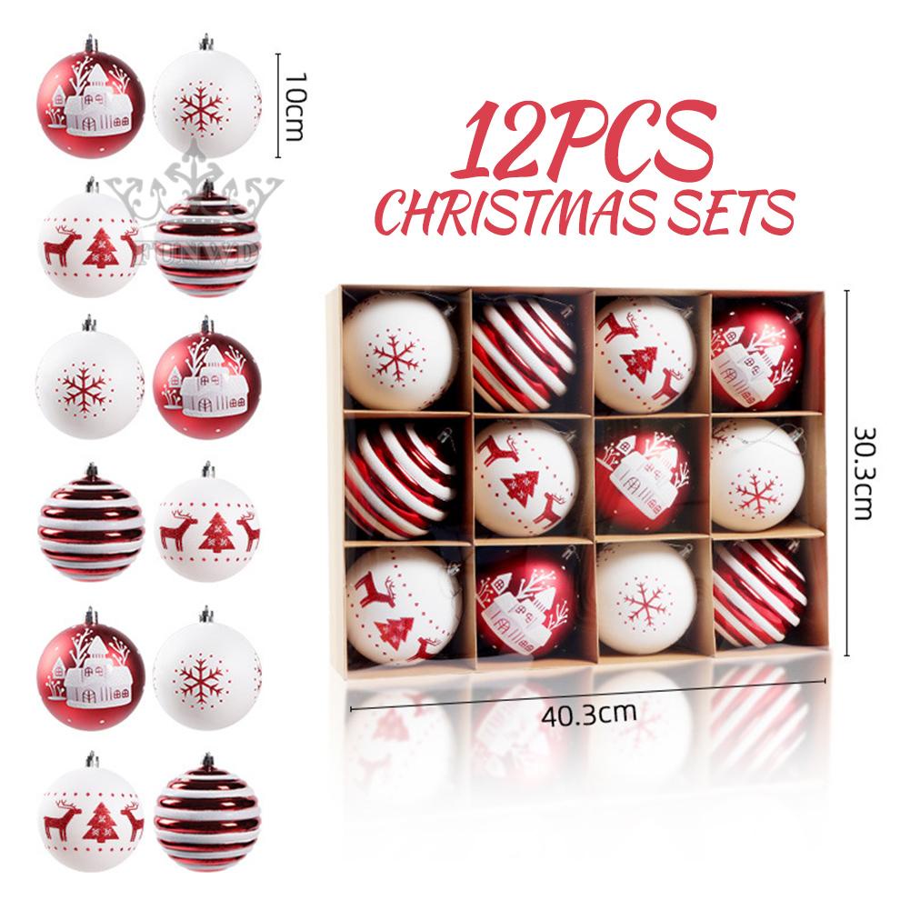 12 Trái Châu 10cm Trang Trí Cây Thông Noel