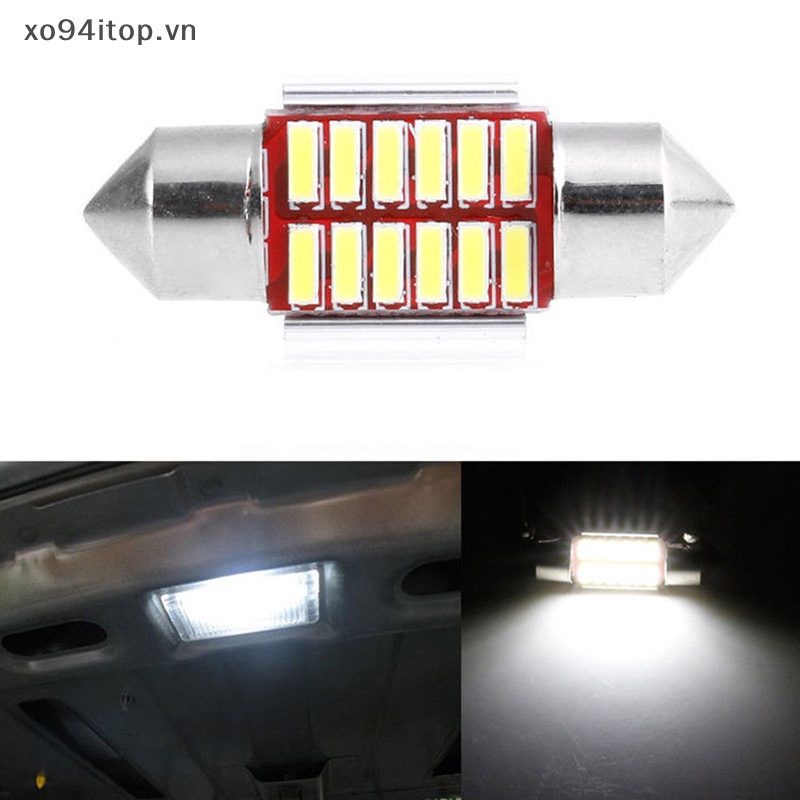 Xoitop Set 2 Đèn led 31mm 4014 12smd c5w Chuyên Dụng Cho Xe Hơi vn