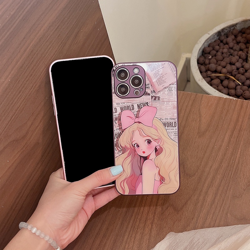 Ốp Điện Thoại Mặt Kính Cho iphone 15 14 11 plus 12 13 pro max 15 14 11 plus 12 13 pro max