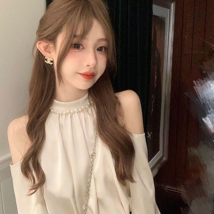 Áo Sơ Mi Hở Vai Thời Trang Xuân Thu 2023 Dành Cho Nữ