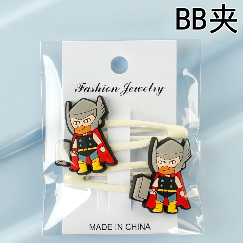 Set 2 Kẹp Tóc Hình Người Nhện Hoạt Hình Nhiều Màu Dễ Thương Cho Bé