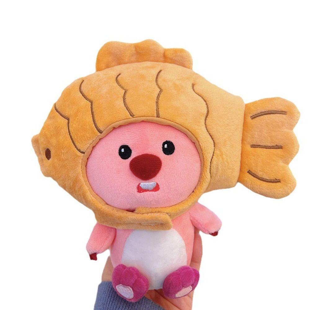 Shanrong Móc Chìa Khóa Nhồi Bông Mềm Mại Họa Tiết Hoạt Hình taiyaki beaver loopy Dễ Thương