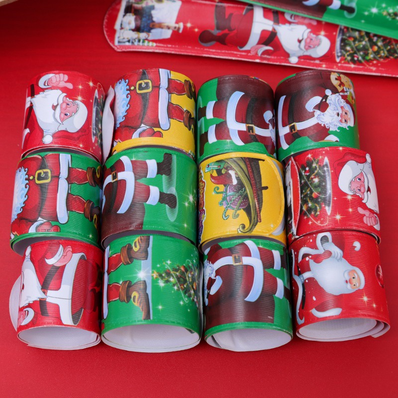 Vòng Đeo Tay In Họa Tiết Chủ Đề Giáng Sinh / Người Tuyết / Cây Thông / Hươu / Nai Sừng Tấm Quà Tặng Cho Người Lớn Trẻ Em Mới