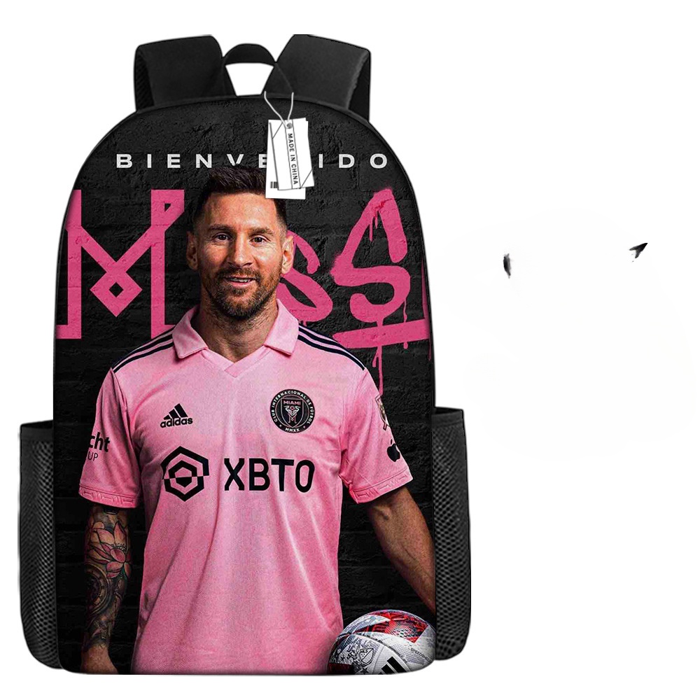 Mới Ba Lô Đi Học Thoáng Khí Sức Chứa Lớn Hình Ngôi Sao Bóng Đá lionel messi Cho Học Sinh Tiểu Học Và Những Người Bạn