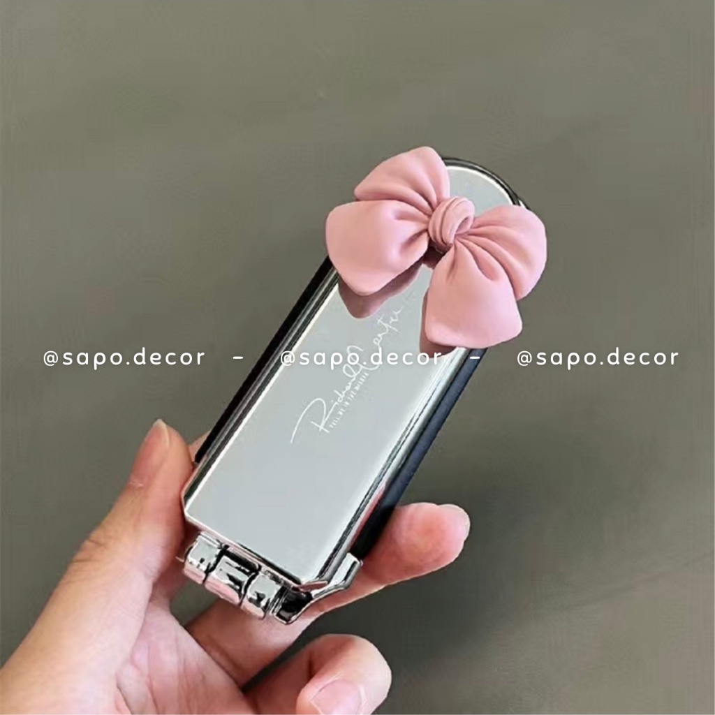 Lược gương gấp gọn tặng kèm charm nơ - Sapo Decor 209