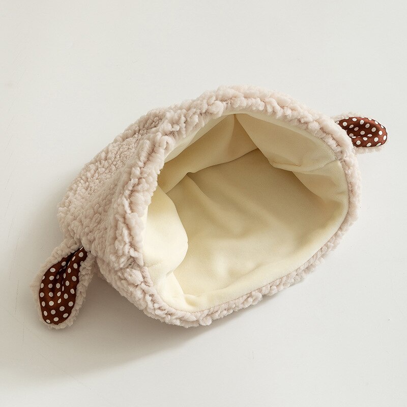 Hoạt Hình Mũ Len Cừu Mềm Mại Giữ Ấm Tai Chống Gió Cho Bé 5-24 Tháng Tuổi