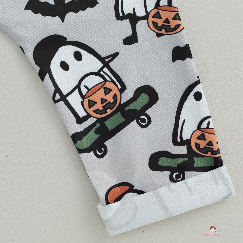 Bộ Áo Liền Quần Sát Nách In Hoạt Hình Phong Cách halloween Cho Bé
