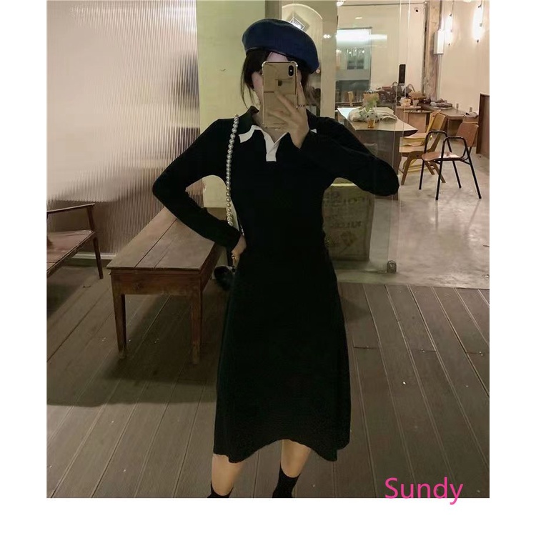 Đầm Tay Dài Dáng Ôm Thời Trang Xuân Thu Cho Nữ