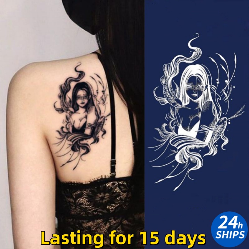 Hình Xăm Giả Bằng Sứ Chống Thấm Nước Bền Màu Suốt 15 Ngày Hình Cô Gái Trong Đêm