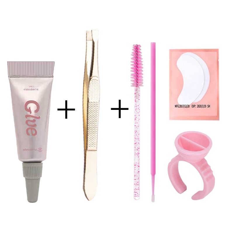 ANJOSIRMA Bộ Keo Dán Lông Mi Giả Kèm Khay Chuyên Dụng