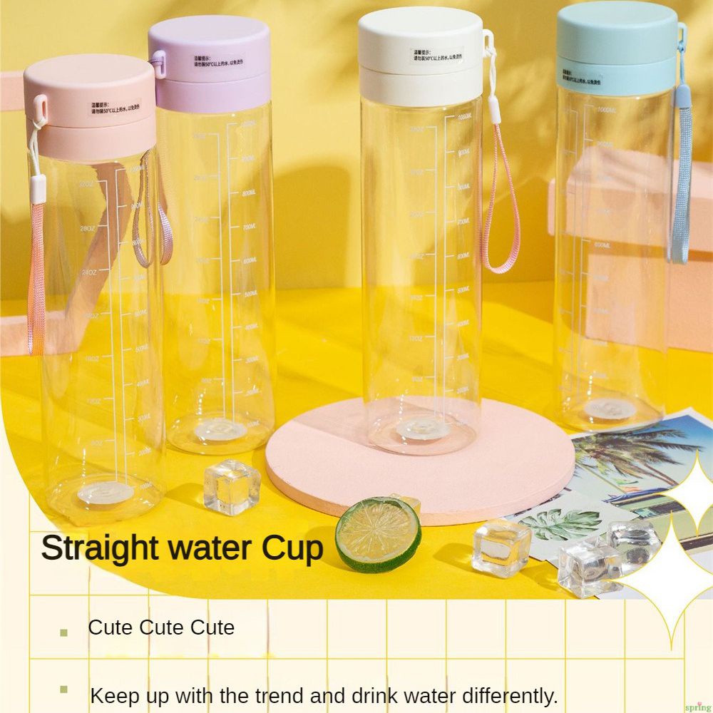 ⚡VẬN CHUYỂN NHANH CHÓNG⚡⚡   Nước Thời Trang 600ml   Uống Nước Tạo động Lực Chai Nước Thể Thao Có Nhãn Dán đánh Dấu Thời Gian Cốc Nhựa Tái Sử Dụng Di động
