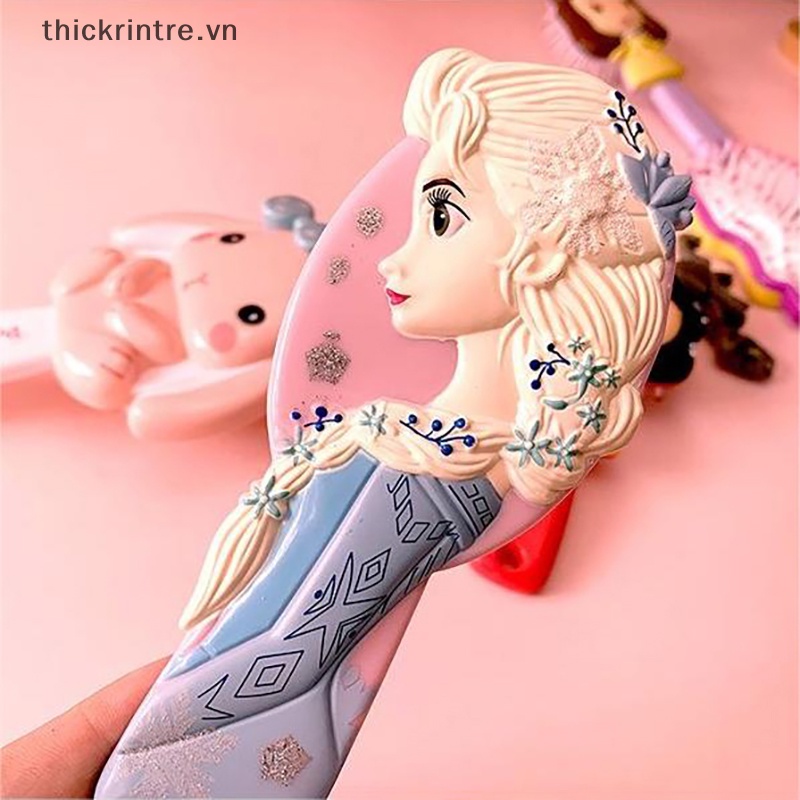 Th Lược Đệm Khí Hình Công Chúa disney rapunzel Hoạt Hình anime Mát Xa Làm Quà Tặng Cho Bé vn