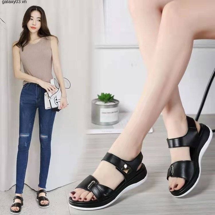 TF dép sandal nữ dép đi biển dép đế cao Thoải Mái Xinh Xắn  B28G11M 35Z230831