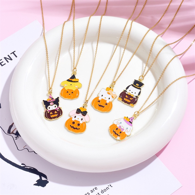 Vòng cổ Mạ Vàng Mặt Hình Bí Ngô sanrio Hoạt Hình